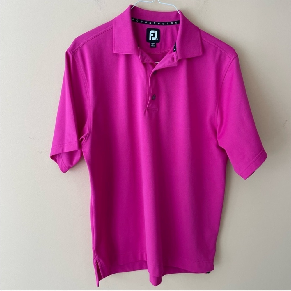 ❤️FOOTJOY - Men’s Solid Magenta Golf Polo - L